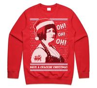Sanfran Clothing Oh Merry Christmas Top Funny Nessa Ruth Gavin Welsh Wales British TV Comedy Special Jumper Sweater Sweatshirt 3XL / Red