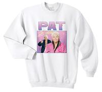 Sanfran Clothing Pat Butcher Homage Funny UK Tribute Eastenders Gift TV Fan 90's Legend Jumper Sweater Large/White