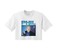 Sanfran Clothing Phil Mitchell Homage Top Funny UK Tribute Gift TV Fan 90's Legend Crop Top Shirt Medium/White