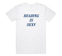 Sanfran Clothing Reading is Sexy Top Funny Book Club Fan Fandom Read Teacher Gift Study T-Shirt 5XL / White