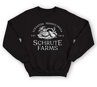 Sanfran Clothing Schrute Farms Bed & Breakfast Funny The Office US Dwight Michael Scott Jumper Sweater 4XL / Black