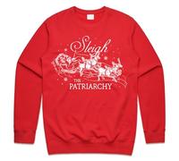 Sanfran Clothing Sleigh The Patriarchy Christmas Xmas Gift Unisex Women's Men's Jumper Sweater Sweatshirt