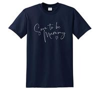 Sanfran Clothing Soon to Be Mummy Top Gender Reveal Having A Baby Mother Pregnant Pregnancy T-Shirt - Extra Large/Navy Blue