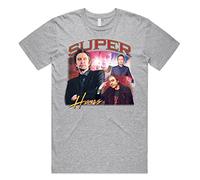Sanfran Clothing Super Hans Homage Top Funny Mark Corrigan Gift Mens Womens T-Shirt Medium/Light Grey