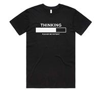 Sanfran Clothing Thinking Loading Top Funny Gift Idea Dad Joke Sarcasm Stupid Dumb Friend Brother T-Shirt Large/Black