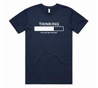 Sanfran Clothing Thinking Loading Top Funny Gift Idea Dad Joke Sarcasm Stupid Dumb Friend Brother T-Shirt Large/Navy Blue