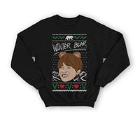 Sanfran Clothing V Winter Bear Funny Christmas 2019 Unisex Kpop Xmas Kim Tae-Hyung Jumper Sweater Extra Large/Black