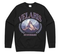 Sanfran Clothing Velaris City of Starlight Top The Night Court to Stars Who Listen Vintage Reading Books Jumper Sweater Small/Black