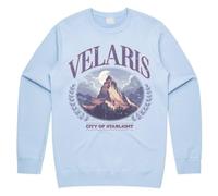 Sanfran Clothing Velaris City of Starlight Top The Night Court to Stars Who Listen Vintage Reading Books Jumper Sweater Small/Light Blue