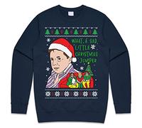 Sanfran Clothing What A Sad Little Christmas Jumper Top Xmas Come Dine Dear Lord Jane British UK TV Funny Gift Jumper Sweater Extra Large/Navy Blue