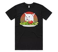 Sanfran Clothing Woman Yelling at Cat Meme Top Funny Classic Internet Gift Salad Joke Memes T-Shirt Extra Large/Black