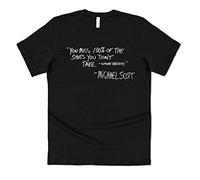 Sanfran Clothing You Miss 100% of The Shots Michael Scott The US Office Quote TV Show T-Shirt Medium/Black