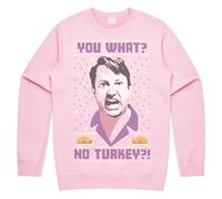 Sanfran Clothing You What No Turkey? Christmas Top Xmas Mark Corrigan Funny Ugly Knitted Gift UK British TV Meme Jumper Sweater Sweatshirt Extra Large/Light Pink