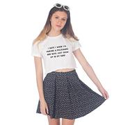Sanfran - I Hate When I'm Making A Milkshake Fashion Cute Tumblr Funny Crop Top Shirt - Medium/White
