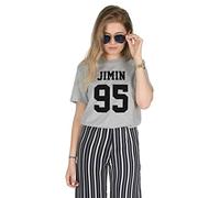 Sanfran - Jimin 95 K-Pop Fangirl Suga Kawaii Kpop Fangirl G-Dragon Kawaii T-Shirt - Small/Light Grey