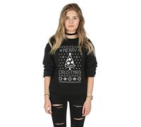Sanfran - Merry Crustmas Christmas Ugly Xmas Pizza Festive Food Jumper Sweater - Extra Large/Black