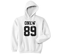 Sanfran - Onew 89 Top Kpop Shinee Boyband Key Minho Taemin Fangirl Bias Hoody Hoodie - Medium/White