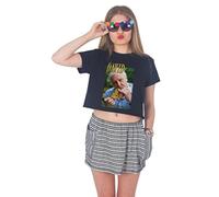 Sanfran - Sir David Attenborough Tumblr Documentary 90's Retro Vintage Crop Top Shirt - Medium/Black
