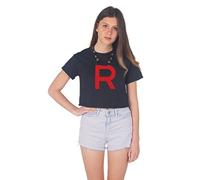 Sanfran - Team Rocket Go Mystic Valour Crop Top Shirt - Extra Large/Black