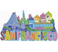 Sanfrancisco America Refrigerator Magnet Travel Souvenir 3D Fridge Decoration Hand Painted Craft