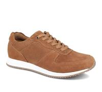 SanFrancisco Leather Lace Up Trainers - Cognac Suede Size 10