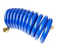 SANFU PU Recoil Garden Water Hose 3/8"ID(9.5 x 12.7mm) x 10ft Premium with 3/4"Inch Brass Fittings Retractable, Compact, Outdoor Patio Hose Marine&Boat, Blue(10')