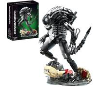 SANFUNET Alien Mech Xenomorph Warrior Building Sets, Ideas Xenomorph Action Figure Building Blocks, 882 PCS Horror Action Figure Toy with Base, Perfect for Birthdays Christmases Halloweens