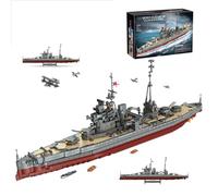 SANFUNET Battleships Building Blocks, 2000+ PCS Battle Ship Queen Class Building Toy Boat Model Kit, Construction Model for Military and Cruise Ship Enthusiasts, Compatible with Major Brands