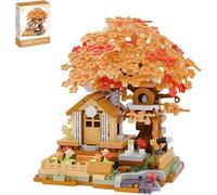 SANFUNET Cherry Blossom Tree House Building Blocks Set, 690 PCS Romantic Pink Sakura Micro Building Blocks, Not Compatible with Major Brands