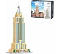 SANFUNET Empire State Building Blocks Set, Scale New York City Landmark Architecture Model Kit, 3819 PCS Famous Skyscraper Construction Toy for Adults & Collectors