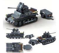 SANFUNET Military Tank Building Toy Set, Flakpanzer I WW2 Heavy Army Battle Tanks Model, Vehicle for Army Enthusiasts-689 PCS