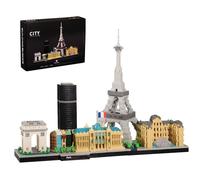 SANFUNET Paris Cityscape Micro Architecture Building Blocks, 3000+ Interlocking Blocks Paris Skyline Model Kit, MOC Construction Kit Gifts Toy for Adults
