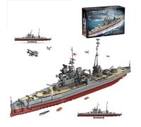 SANFUNET Queen Class Battleship Building Blocks, 2000+ PCS Cruise Ship Building Toy Boat Model Kit, Construction Model for Military and Ship Enthusiasts