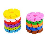 SANFUNET Rainbow Interlocking Building Blocks, 200PCS Colorful Interlocking STEM Educational Toys, Safe Plastic Stacking Blocks Set for Creativity Development (B)