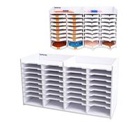 SANFURNEY 32 Slots Large Diamond Painting Tray Tower Organizer with Drill Pen Holder, Multi-Boat Plates Storage Rack, Diamond Painting Accessories Tools Kits, Gift for Adults DIY Craft Arts