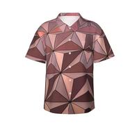 Sanfutian Epcot Architecture Design Men's 3D Print Casual Button Down Shirts, Novelty Hawaiian Short Sleeves L
