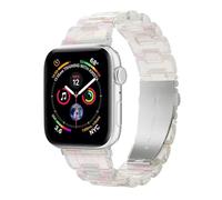 SaNgaiMEi Resin Band Compatible with Apple Watch Bands 49mm 46mm 45mm 44mm 42mm for Women Men Fashion Lightweight Straps Wristbands for iWatch Ultra Series SE 10 9 8 7 6 5 4 3 2 1 (Clear 42mm)
