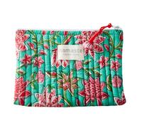 Sanganeri Block Printed Purse - Sea Green