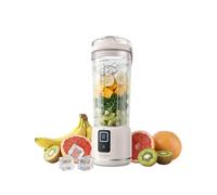 Sangcon Portable Blender 500ml, Smoothie Blender USB Rechargeable, Mini Blender for Smoothies, Portable Smoothie Makers, Personal Blender with 6-Blade & 2 Modes, Blends Ice & Frozen Fruit, Off-White