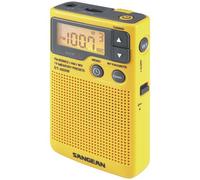 Sangean DT-400W AM/FM Digital Weather Alert Pocket Radio, Yellow