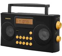 Sangean PR-D17 AM/FM-RDS Portable Radio Specially Designed for The Visually Impaired with Helpful Guided Voice Prompts, Black, 10 Station Presets (5 AM, 5 FM), Stereo/Mono Switch, Alarm Timer