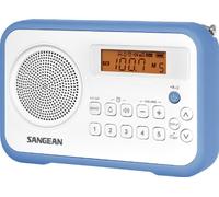 Sangean PR-D18BU AM/FM/Portable Digital Radio with Protective Bumper (White/Blue)