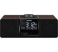 Sangean RCR-40 AM/FM-RDS(RBDS)/Bluetooth/AUX Digital Tuning Wooden Clock Radio With Battery Back-Up