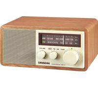 Sangean WR-11 Wood Cabinet AM/FM Table Top Analog Radio, Walnut