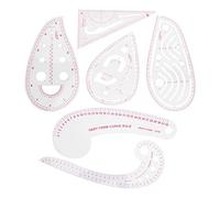 Sangeponiang, Clothing Rulers, for Sewing Tools, Multifunctional Tailor Set, Lightweight Plastic Rulers, 6Pcs Garment Measuring Tools