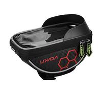 Sangeponiang Cycling Bike Bag, for Lixada Top Tube Handlebar Bag, Touchscreen Cell Phone Mount Holder, Road Bike Front Frame Bag, Durable Material, Multiple (Pattern 1)