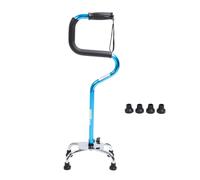 Sangeponiang for Aluminum Alloy, for 4 Pronged Base Walking Cane, TPR Grip, Non Slip, Quad Standing Stick, for Indoor/Outdoor
