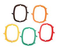 Sangeponiang for Bag Making, Plastic Semicircle Frame, 16cm DIY Purse Accessories, Curved Edge Design, Candy Colors, 5 Pieces Set, Lightweight and Durable