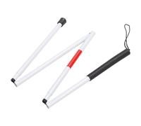 Sangeponiang for Blind Cane, for Aluminum, Folding Reflective Marking with Hand Strap, White Cane for Vision Impaired People