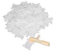 Sangeponiang for Cross Stitch Winding Board, Plastic Thread Winder Plate, for DIY Sewing Accessories, 200 Pcs, Reusable Organizer, Craft Embroidery Tools, Handmade Needlework Suppl